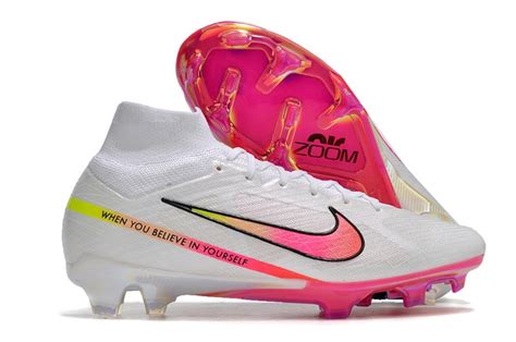 Nike mercurial superfly 9 white and pink